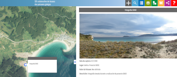 Visor de fotos de interese Captura do visor de fotografías de interese paisaxística