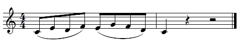 do-mi-re-fa ligadura; mi-sol-fa-re ligadura