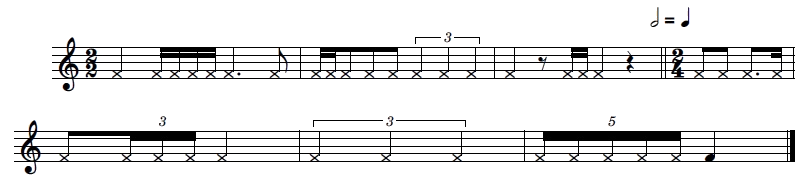 deseño rítmico escoita o audio