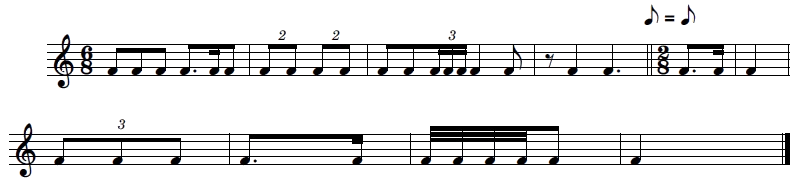 deseño rítmico escoita o audio