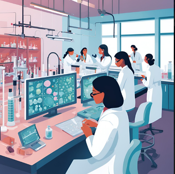 Imaxe recreando un departamento de inmunoloxía