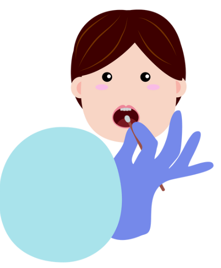 Ilustración dun frotis farínxeo