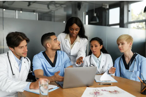 Imaxe recreando un equipo de traballo