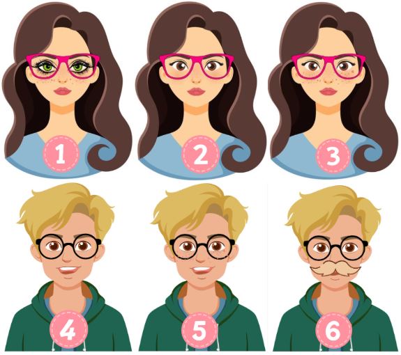 Six different characters