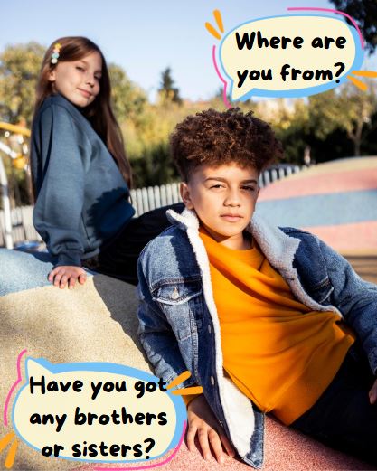 Two children in the park.