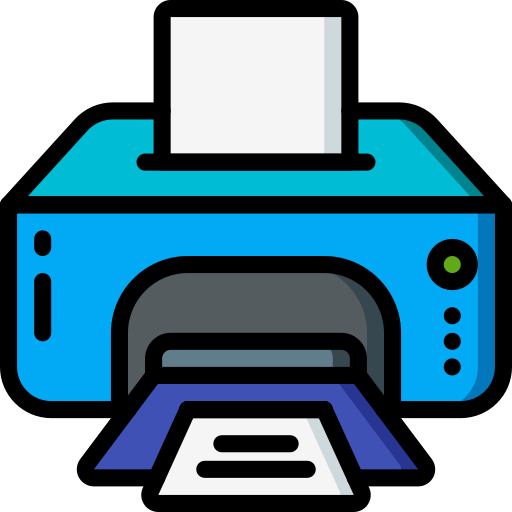 Printer Free Icon Blue Printer