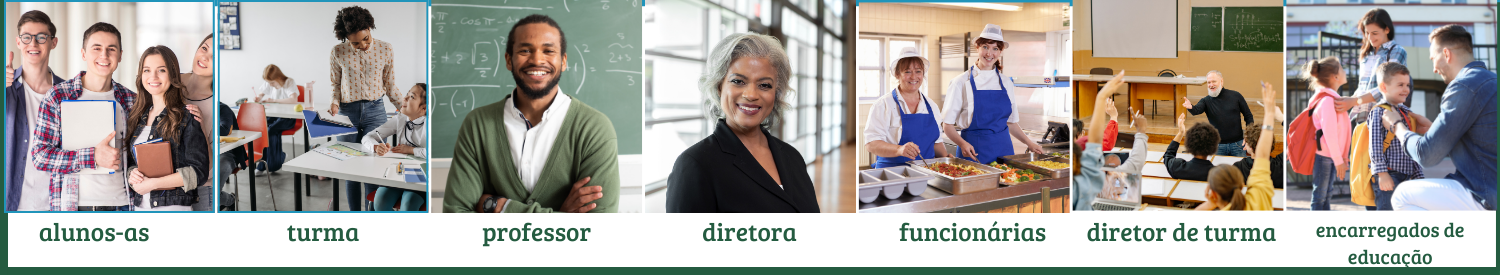Pessoas que trabalham na escola