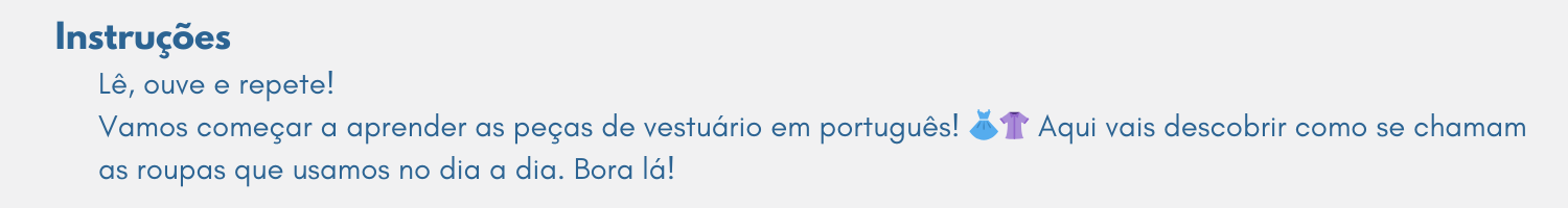 Instruções