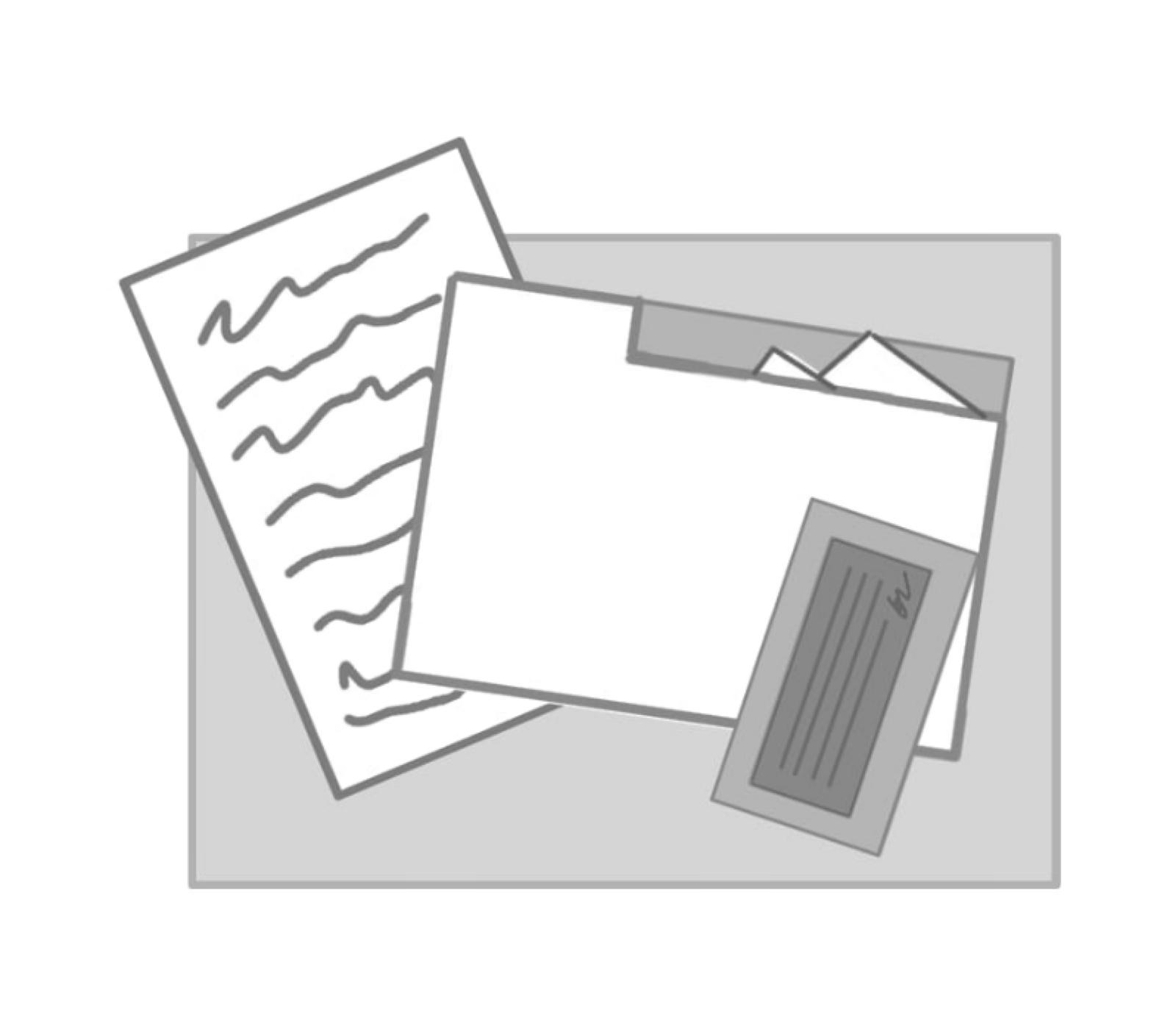 Dibujo simple que muestra varios folios.