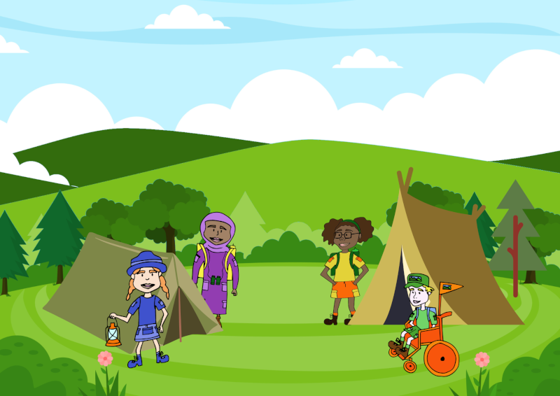 Imagen de personas guardianas de acampada