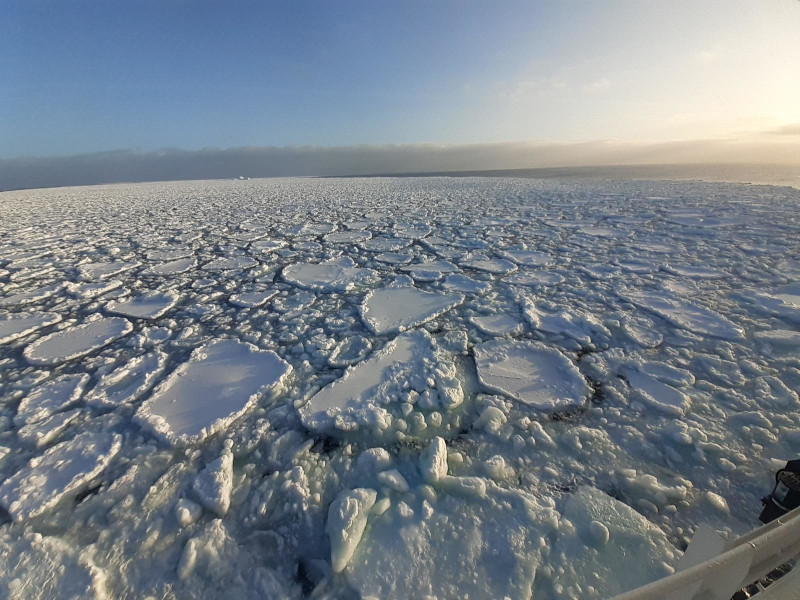 Atardecer en la Antártida