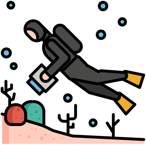 Imagen de un buzo en el fondo del mar