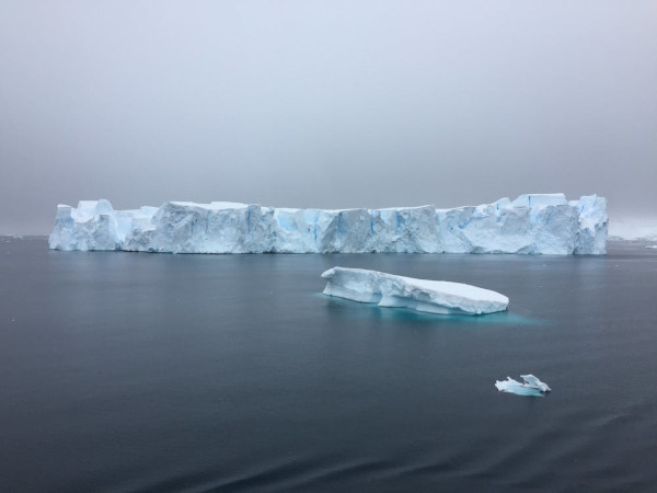 Paisaje de glaciar en el océano Fotografía de un glaciar en el océano