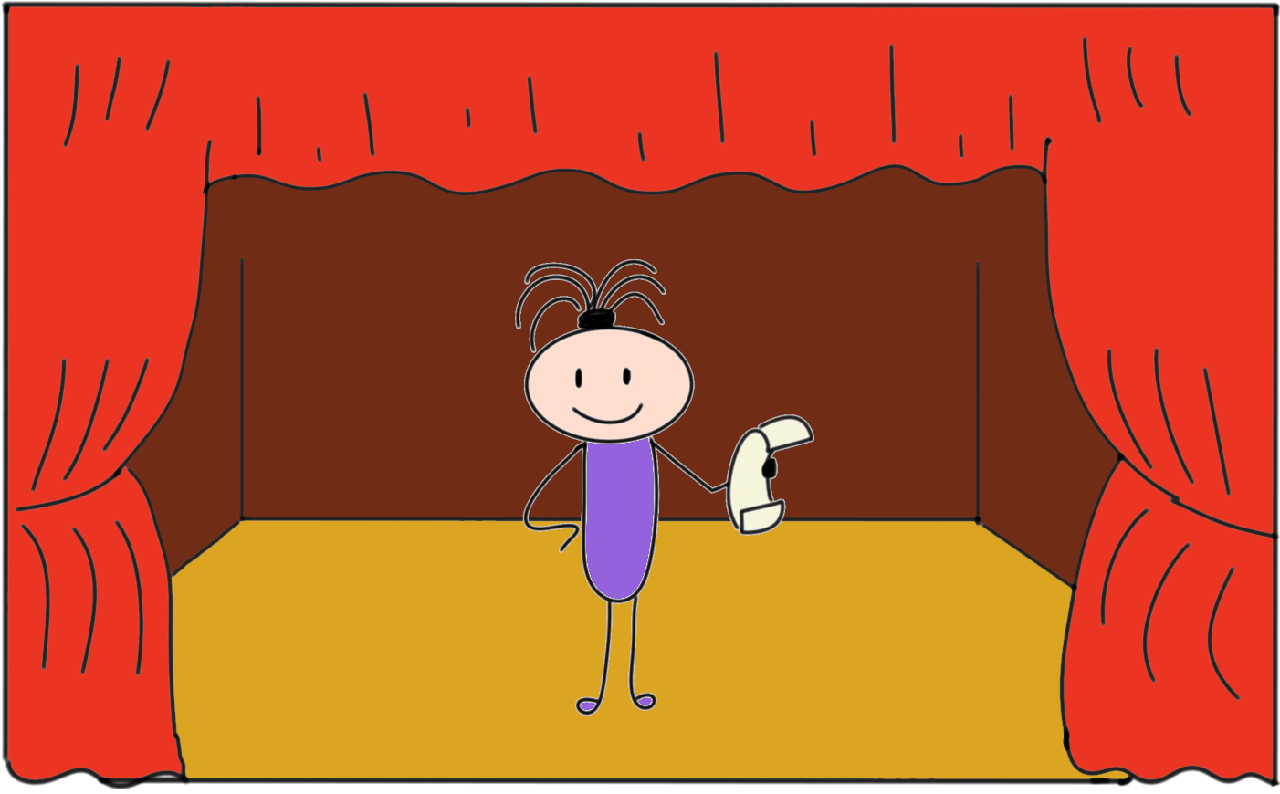 Niña recitando poesía