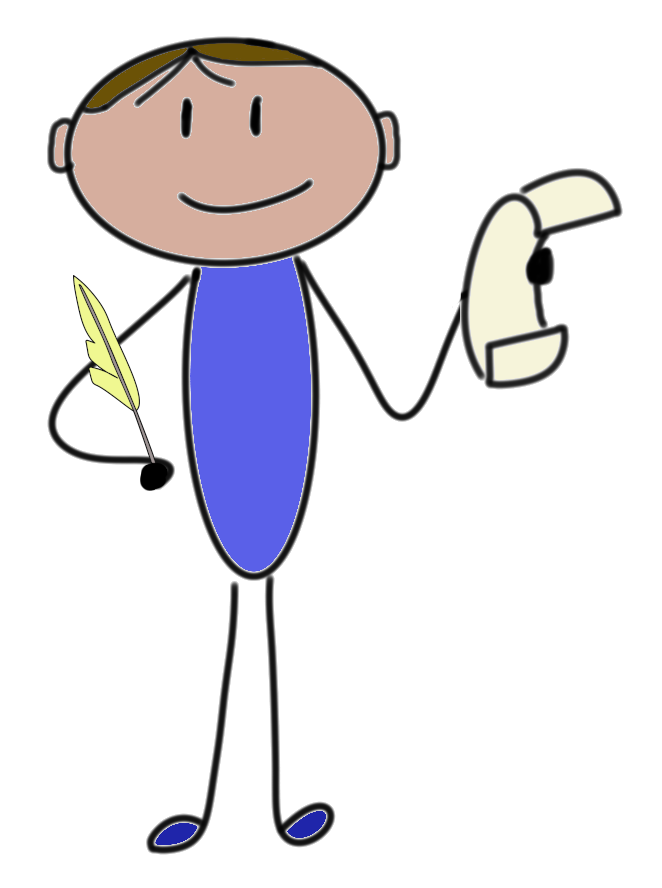 Niño con pluma y papel