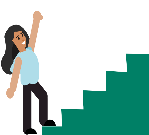 Chica subiendo escaleras