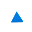 Triángulo azul claro. Determinante