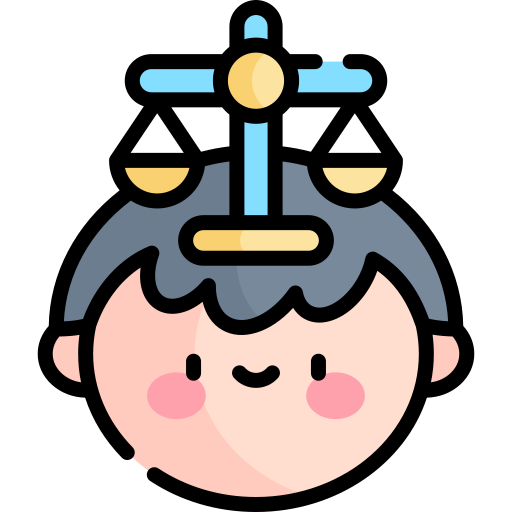 Niño con balanza en la cabeza