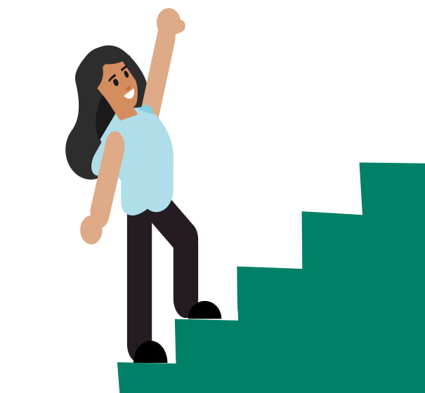 Chica subiendo escaleras