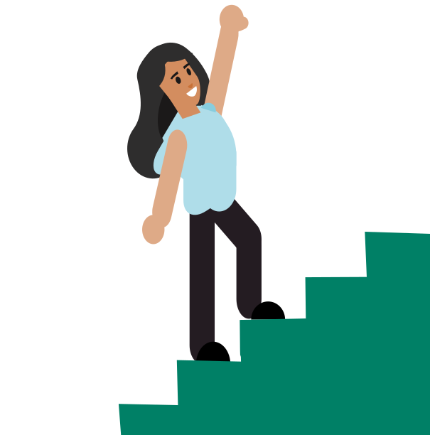 Chica subiendo escaleras