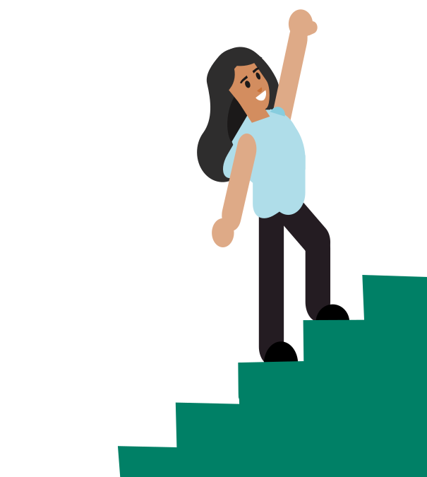 Chica subiendo escaleras