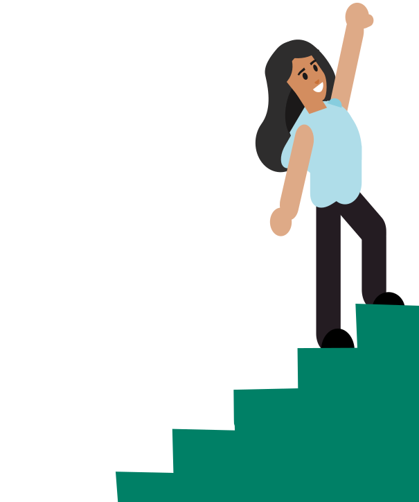 Chica subiendo escaleras