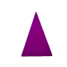 Triángulo alto morado. Pronombre