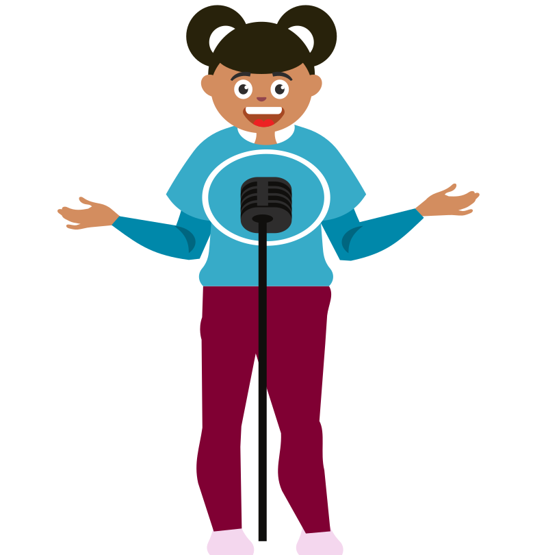 Mujer hablando en público