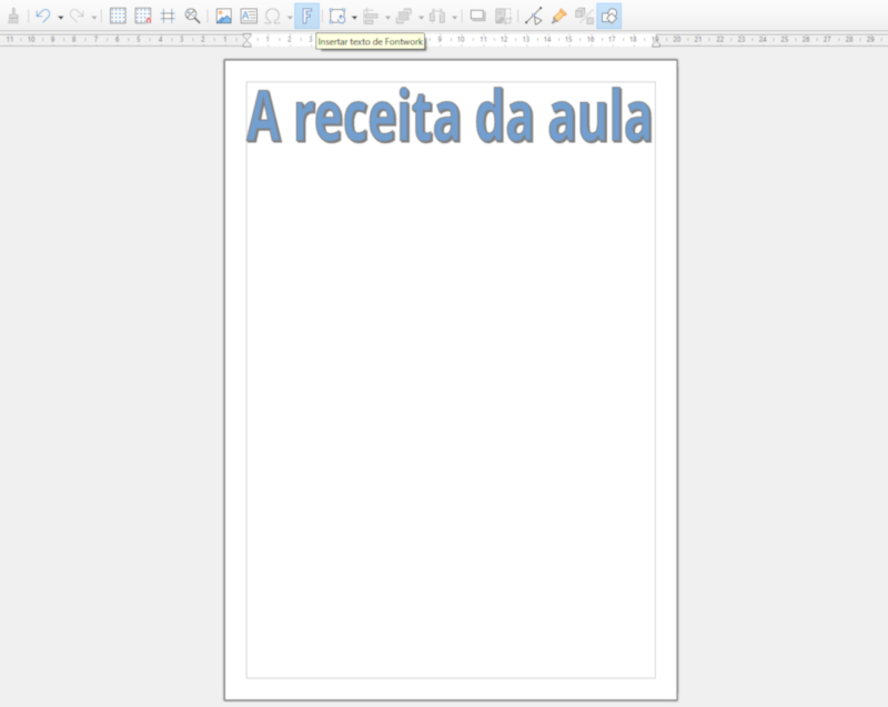 Como colocar texto de inicio