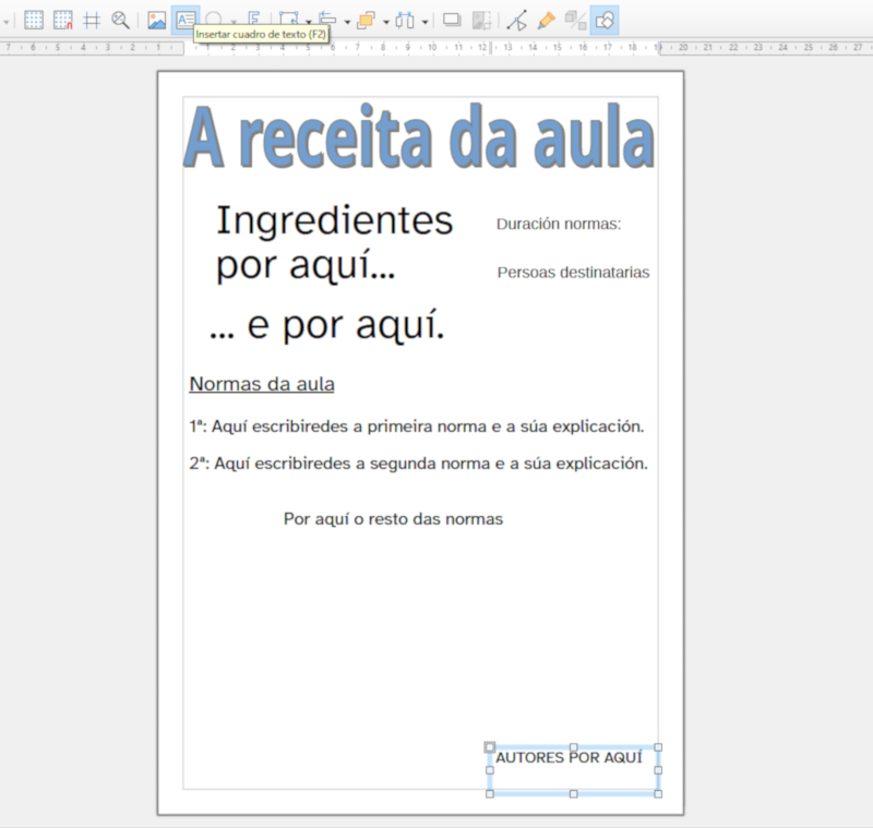Como inserir cadro autores