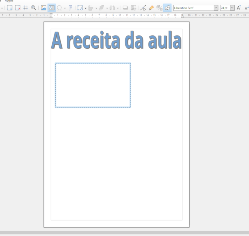 Onde insertamos cadro de texto