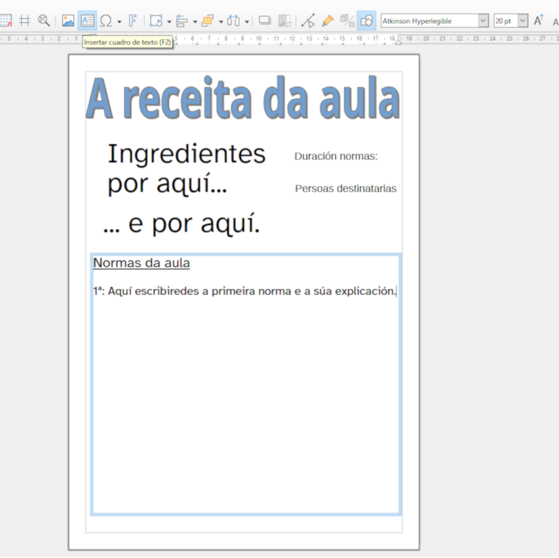 Onde colocar no draw a norma 1
