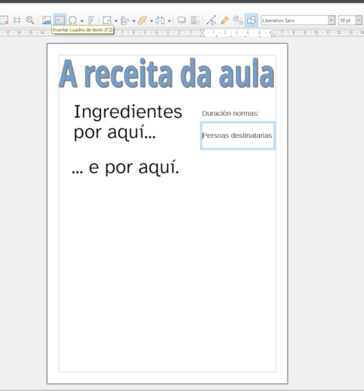 Onde colocar as persoas destinatarias