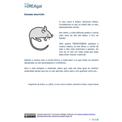 Exemplo de texto escrito, descrición