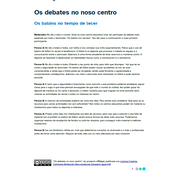 Exemplo de texto oral, o debate