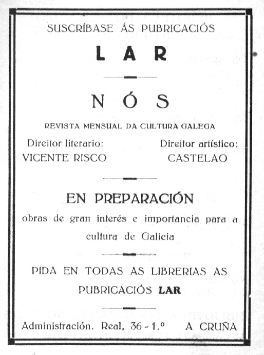 Publicidade da revista Nós