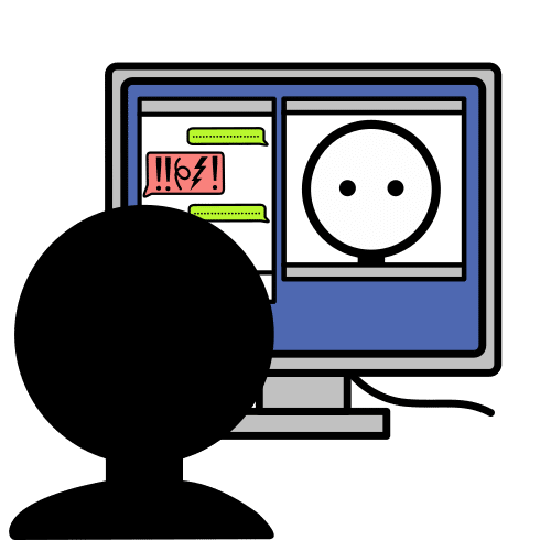 Pictograma de ciberacoso