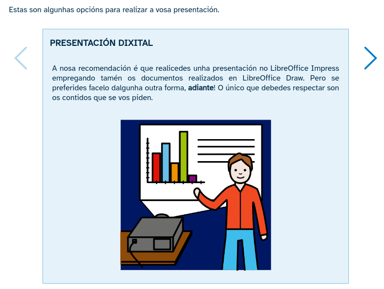 Exemplo da presentación da unidade 1 como texto expositivo