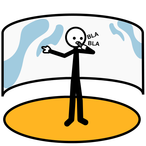 Pictograma de persoa moderadora