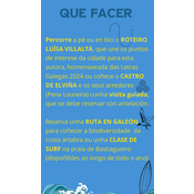 As actividades son variadas, promoven a actividade física e axudan a coñecer o entorno. Inspirada nas rutas da páxina web.