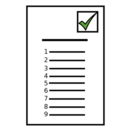 Pictograma que representa un texto con instrucións