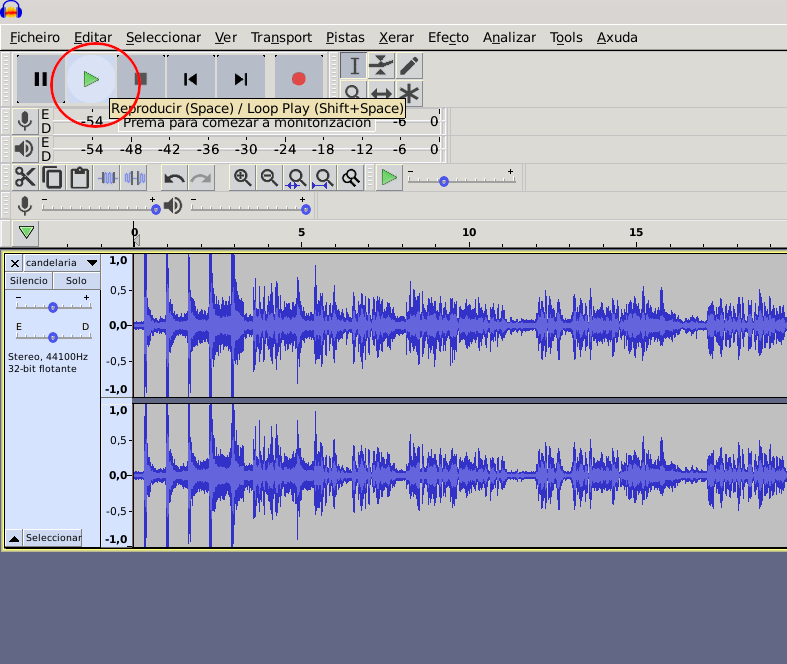 Reproducir son audacity