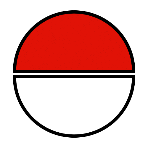Círculo mitad (Arasaac) Un círculo dividido por la mitad y coloreada una parte.