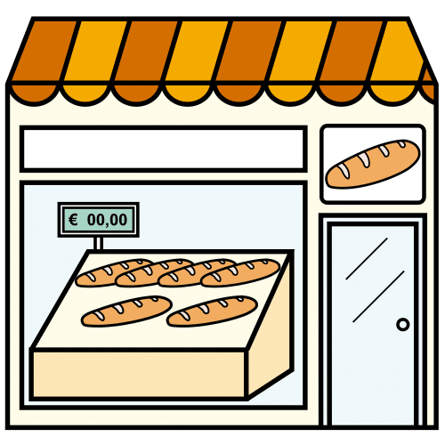 Panadería (Arasaac) Escaparate de una panadería