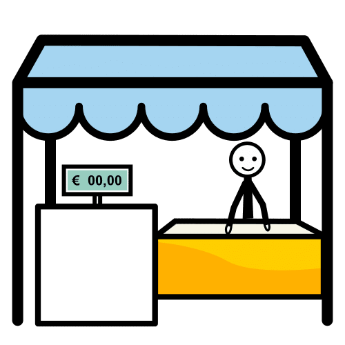 Puesto (Arasaac) Puesto de mercado vacío