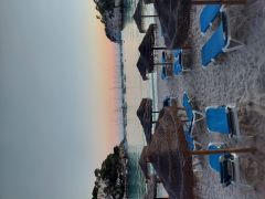 Puesta de sol en una playa del Caribe