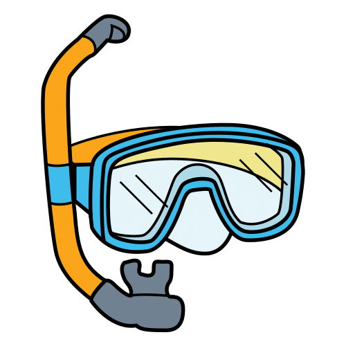 Kit de Snorkel (Arasaac) Lentes de buceo y respirador