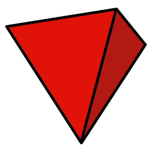 Pirámide (Arasaac) Pictograma que representa una pirámide invertida