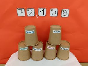 Numero decimal representado por vasos