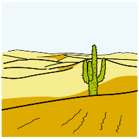 Pictograma de un desierto (Arasaac) Pictograma de un desierto